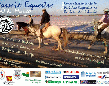 Dia 30 há um passeio equestre em Benfica do Ribatejo