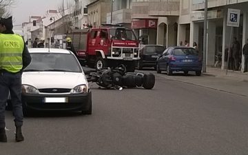 Acidente na rua de Coruche
