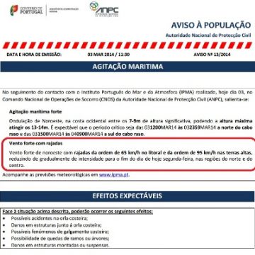 Alerta mau tempo