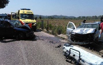 Quatro feridos em acidente entre Tapada e Alpiarça