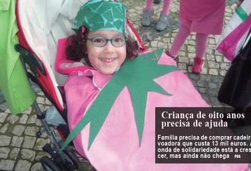 Criança de oito anos precisa da ajuda de todos