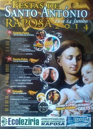 Festas de S. António começam esta quinta-feira na Raposa Festas de S. António começam esta quinta-feira na Raposa