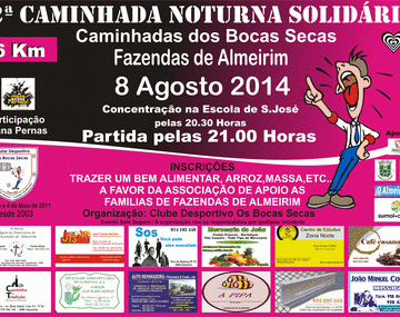 Bocas Secas organiza caminhada solidária