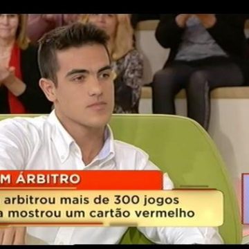 Árbitro almeirinense estrela da TV