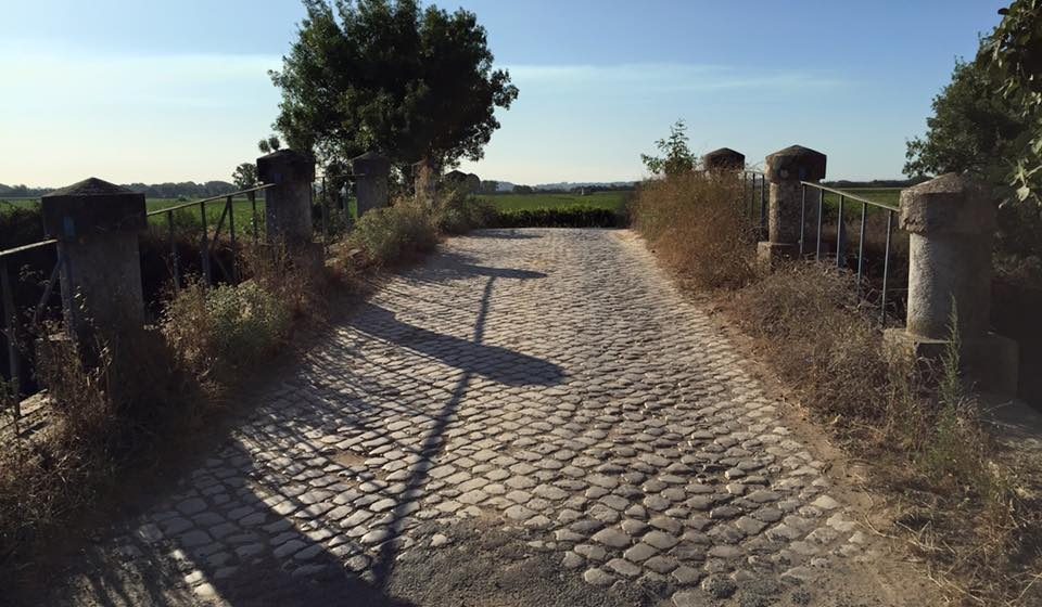 Vala atravessada por ponte pedonal