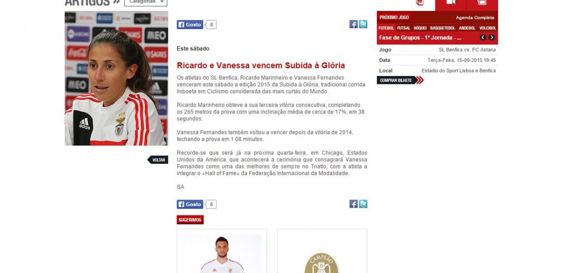 Benfica troca triatleta com a “nossa” Vanessa