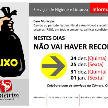 Passagem de Ano sem recolha lixo