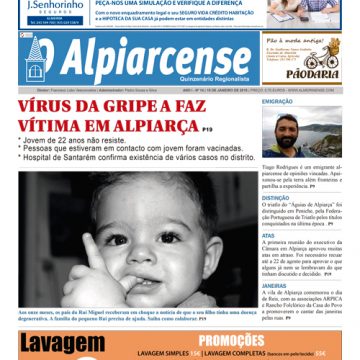 O Alpiarcense de 15 janeiro já nas Bancas