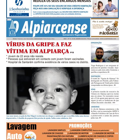 O Alpiarcense de 15 janeiro já nas Bancas