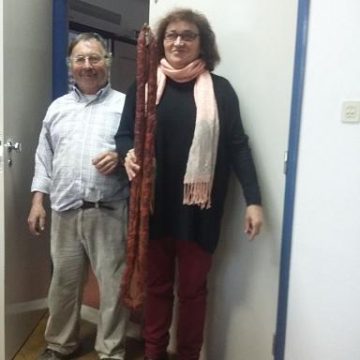 Chouriço com mais de dois metros para leiloar