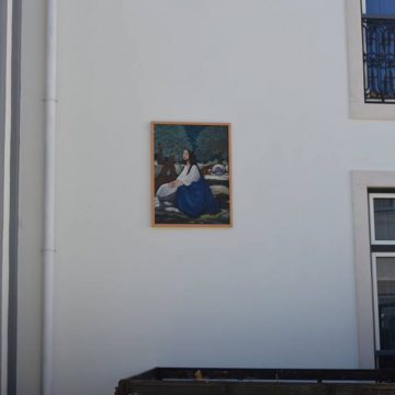 Quadro colocado na antiga Igreja do Espírito Santo