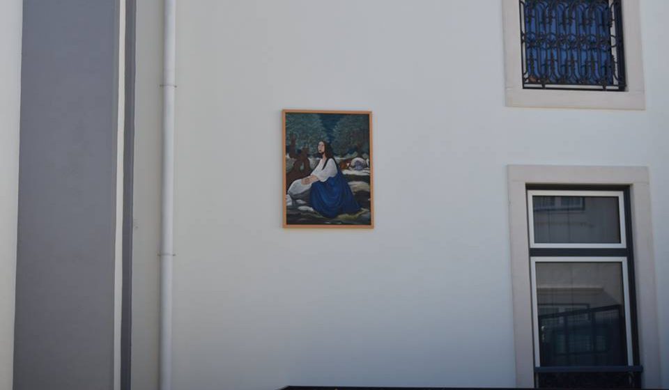 Quadro colocado na antiga Igreja do Espírito Santo