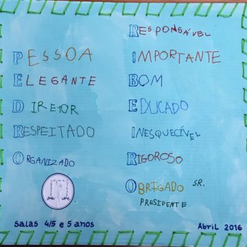 Alunos de quatro e cinco anos entrevistam e elogiam Presidente Alunos de quatro e cinco anos entrevistam e elogiam Presidente