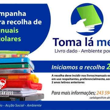 Arranca campanha de recolha de manuais escolares da CMA