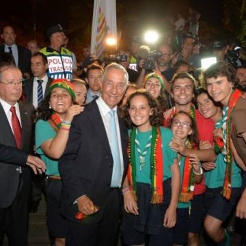 Presidente da República festeja com Escuteiros de Almeirim