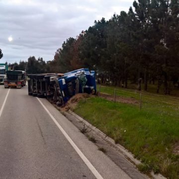 Camião despista-se perto da Raposa
