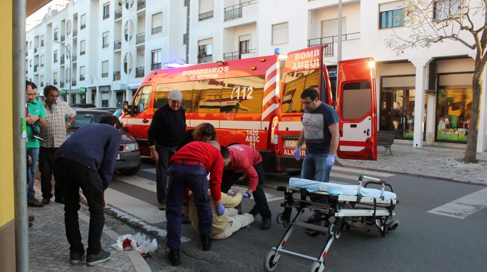 Queda aparatosa provoca um ferido