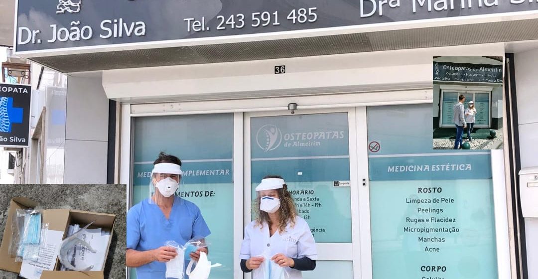 Osteopatas oferecem máscaras e viseiras Osteopatas oferecem máscaras e viseiras