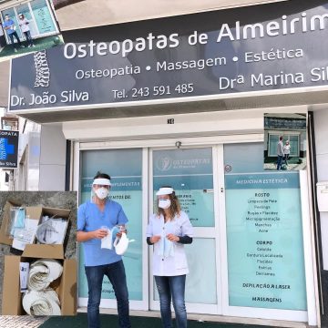 Osteopatas oferecem máscaras e viseiras Osteopatas oferecem máscaras e viseiras